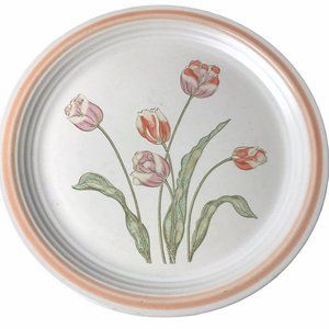 VTG - BAKER HART & STUART ERIN - Tulips Peach 12” Serving  Platter - Japan